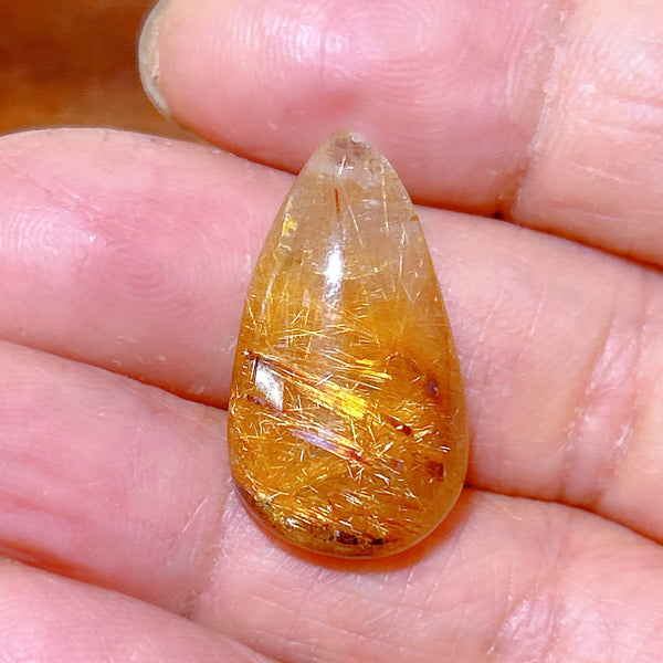 Gold Rutilated Crystal Pendant-ToShay.org