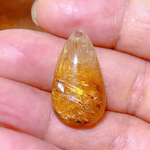 Gold Rutilated Crystal Pendant-ToShay.org