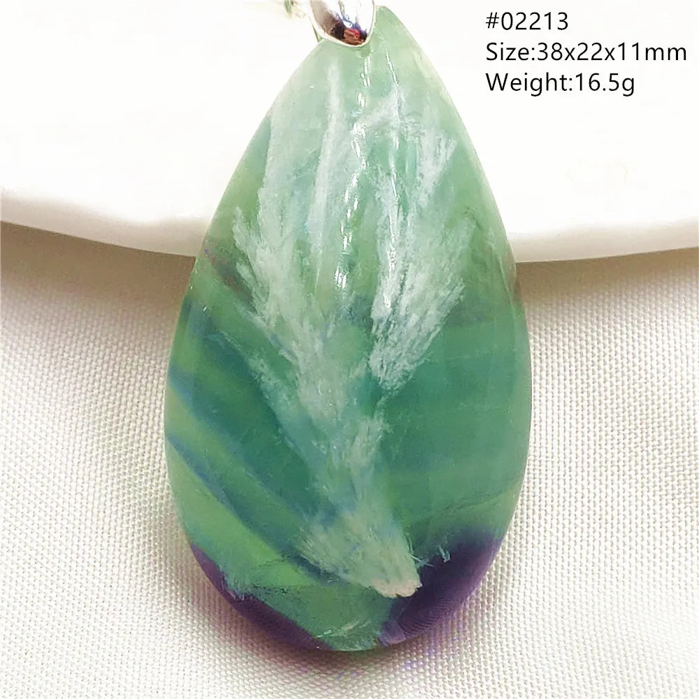 Green Blue Fluorite Pendant-ToShay.org