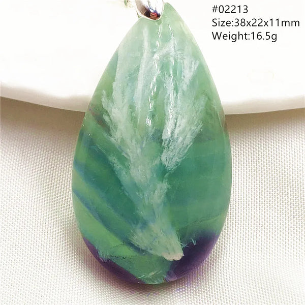 Green Blue Fluorite Pendant-ToShay.org