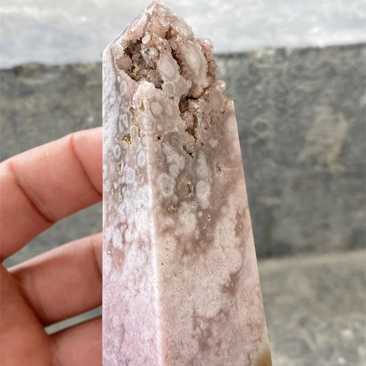 Pink Amethyst Cherry Blossom Agate-ToShay.org