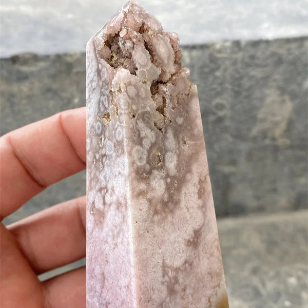 Pink Amethyst Cherry Blossom Agate-ToShay.org