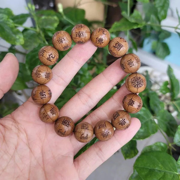 Wood Engraved Buddha Beads-ToShay.org
