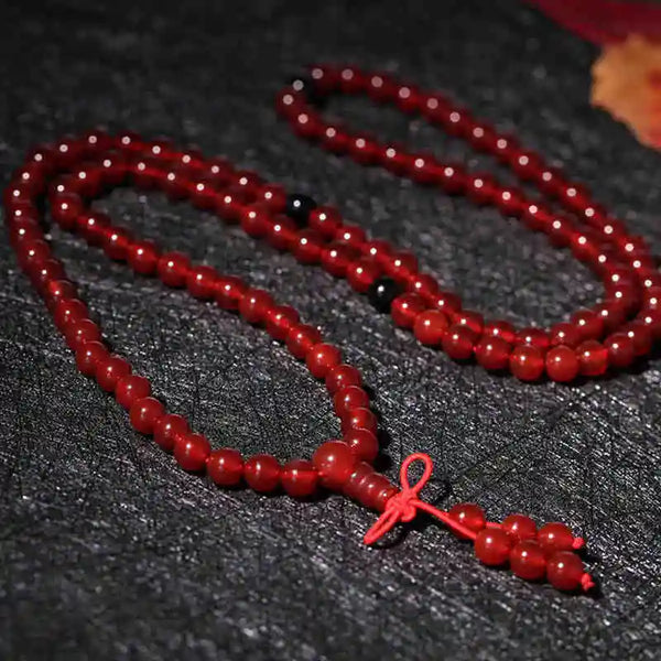 Red Carnelian Prayer Mala-ToShay.org