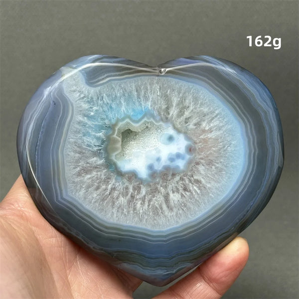 Blue Agate Geode Heart-ToShay.org