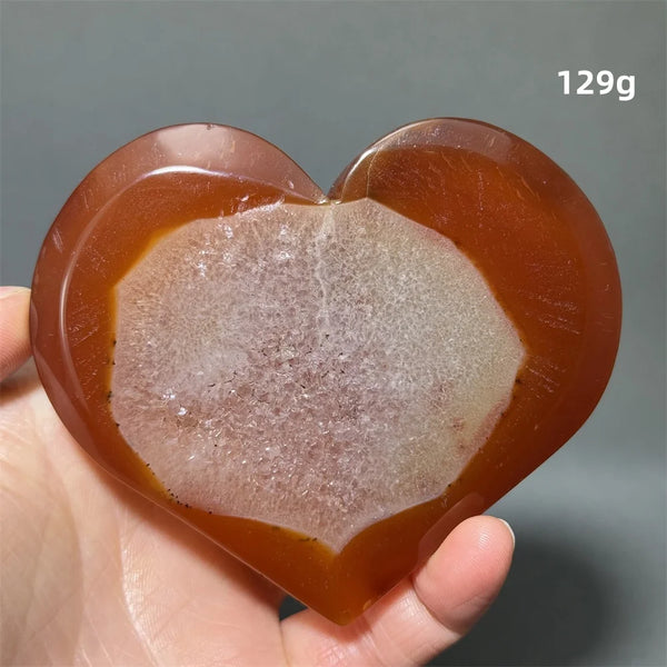 Red Agate Geode Heart-ToShay.org