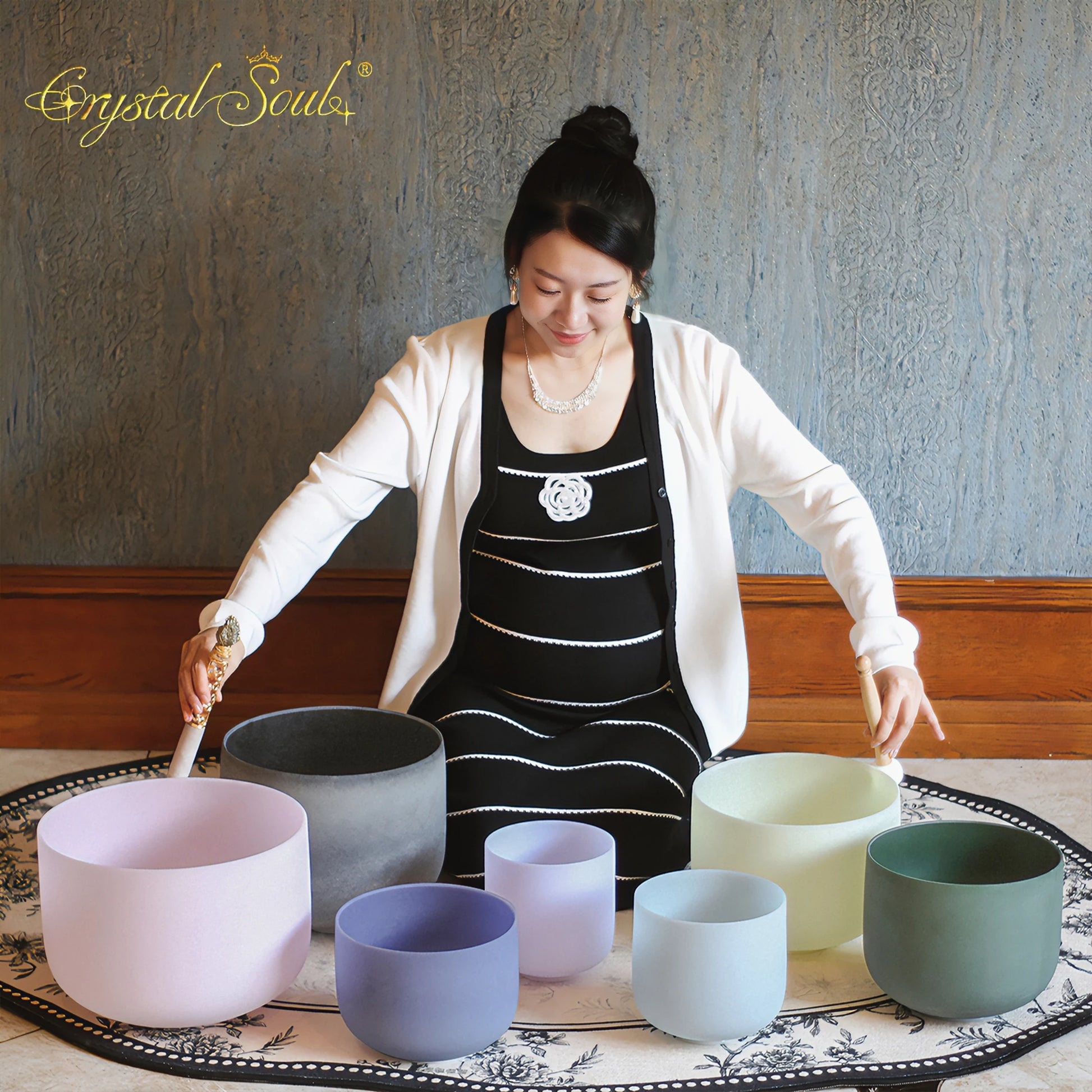 Mixed Gemstone Singing Bowls-ToShay.org