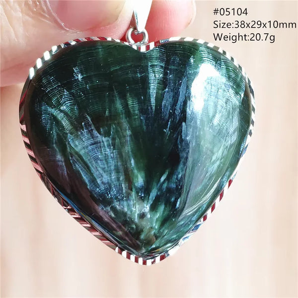 Green Seraphinite Pendant-ToShay.org