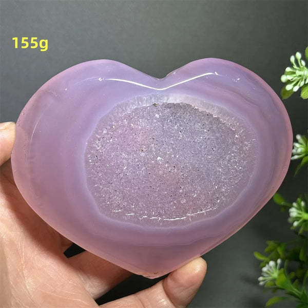 Pink Agate Geode Heart-ToShay.org