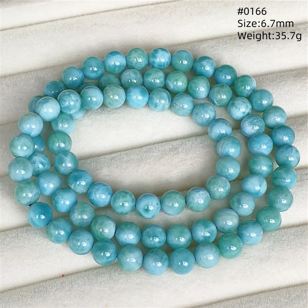 Blue Larimar Bead Bracelet-ToShay.org