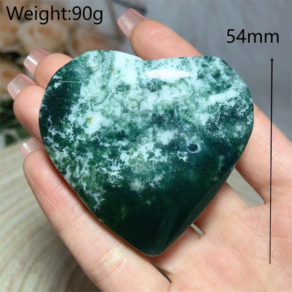 Green Moss Agate Heart-ToShay.org