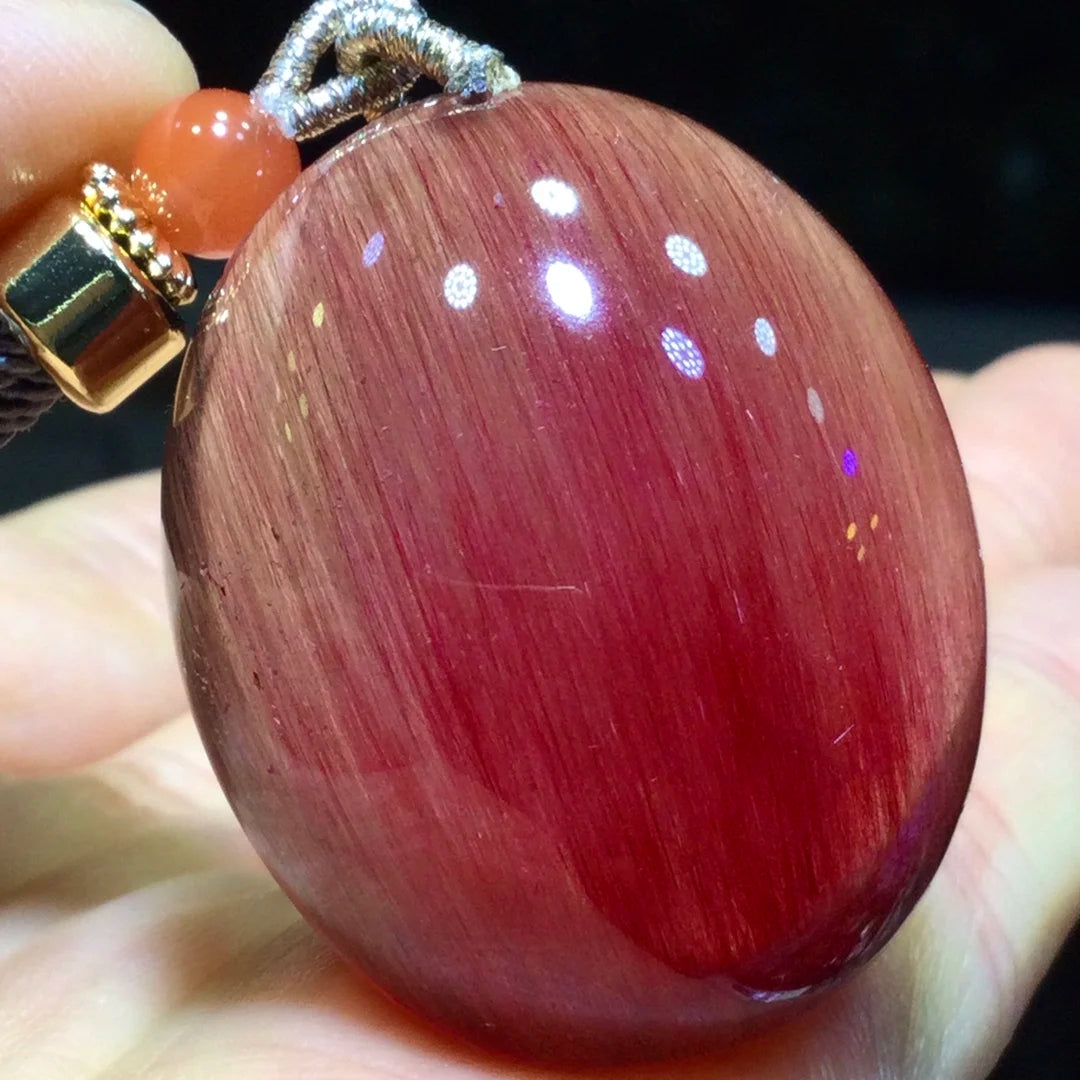 Red Rutilated Quartz Pendant-ToShay.org