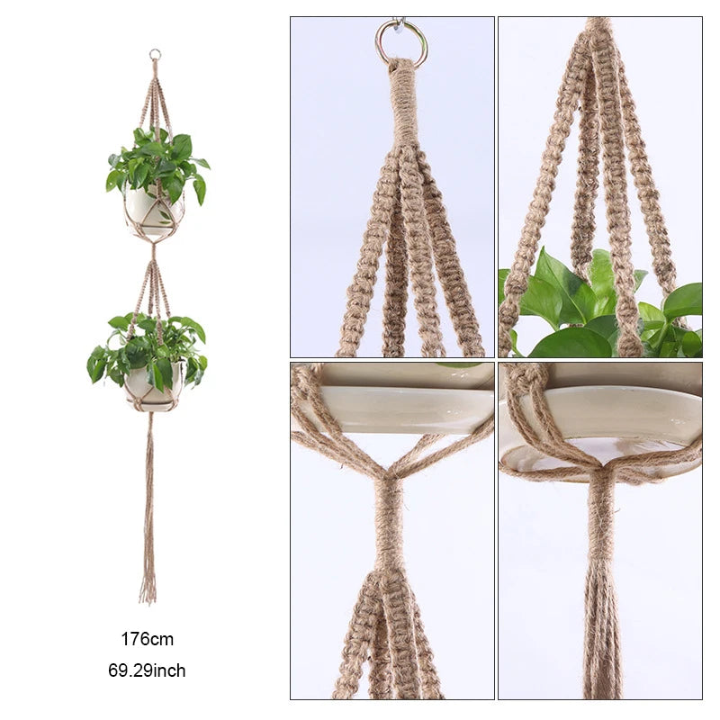 Macrame Plant Hanger Baskets-ToShay.org
