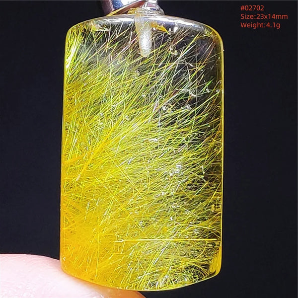 Gold Rutilated Quartz Pendant-ToShay.org