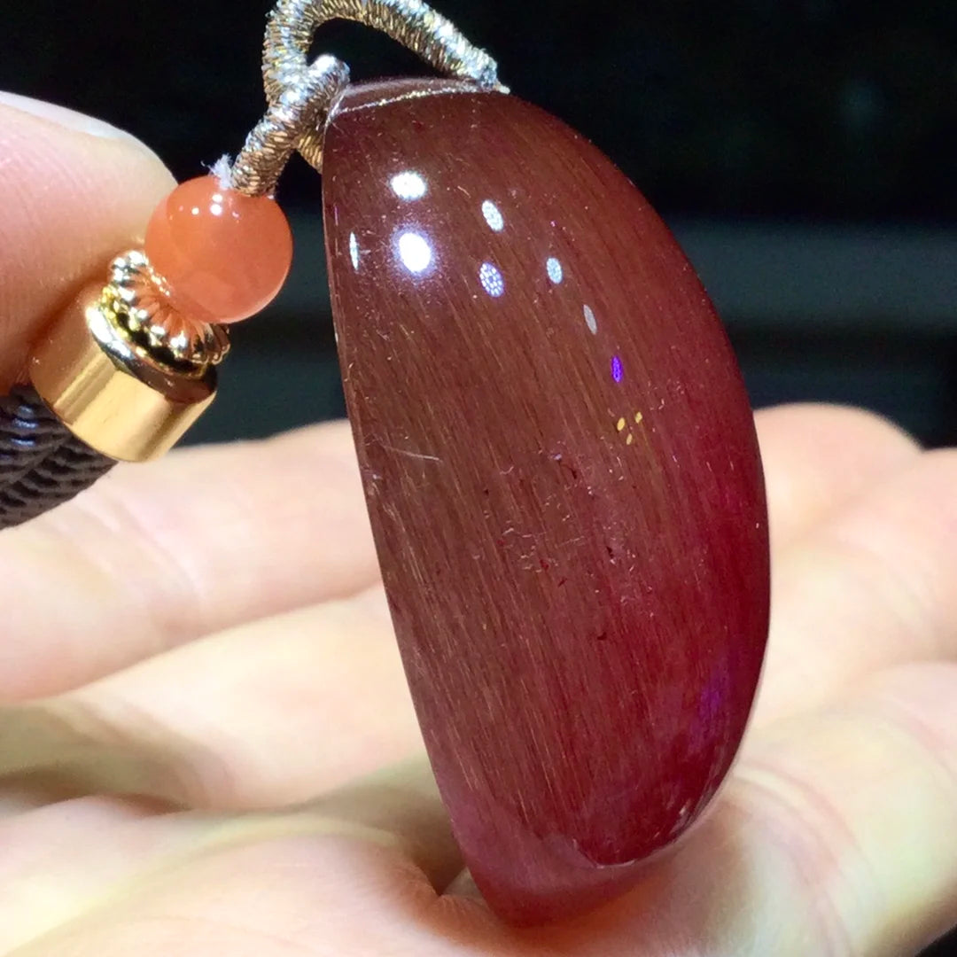 Red Rutilated Quartz Pendant-ToShay.org