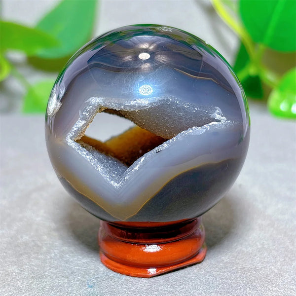 Grey Agate Cluster Ball-ToShay.org