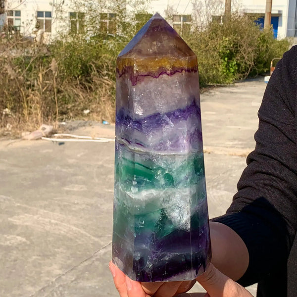 Rainbow Fluorite Crystal Point-ToShay.org