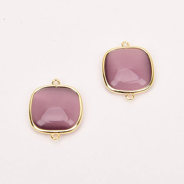 Purple Cats Eye Charms-ToShay.org