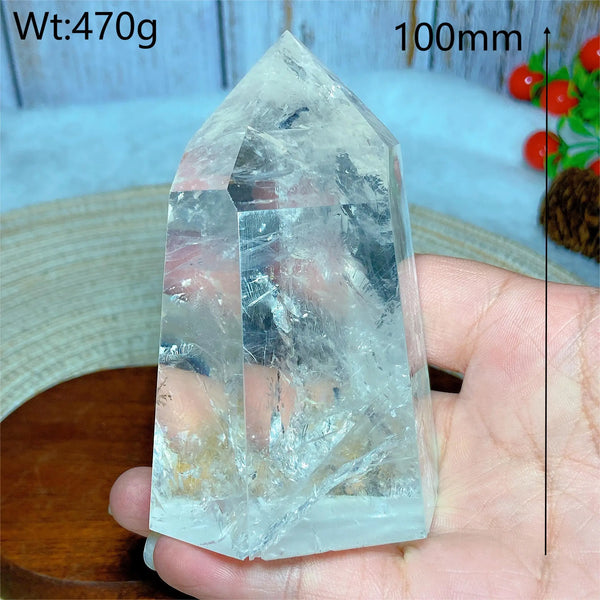Clear Rainbow Quartz Crystal Tower-ToShay.org