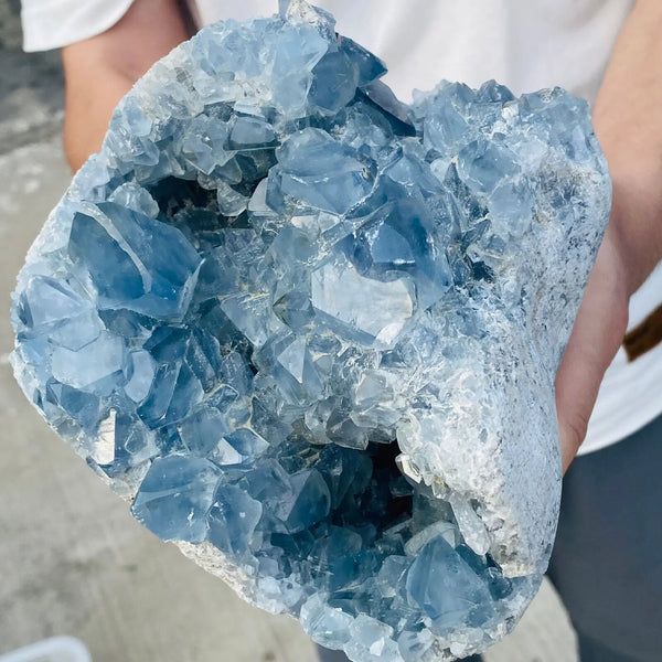 Blue Celestite Geode Quartz-ToShay.org