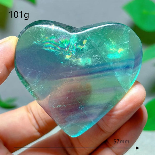 Rainbow Fluorite Heart-ToShay.org