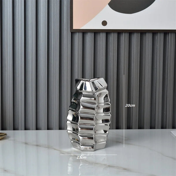 Gold and Silver Ceramic Vases-ToShay.org