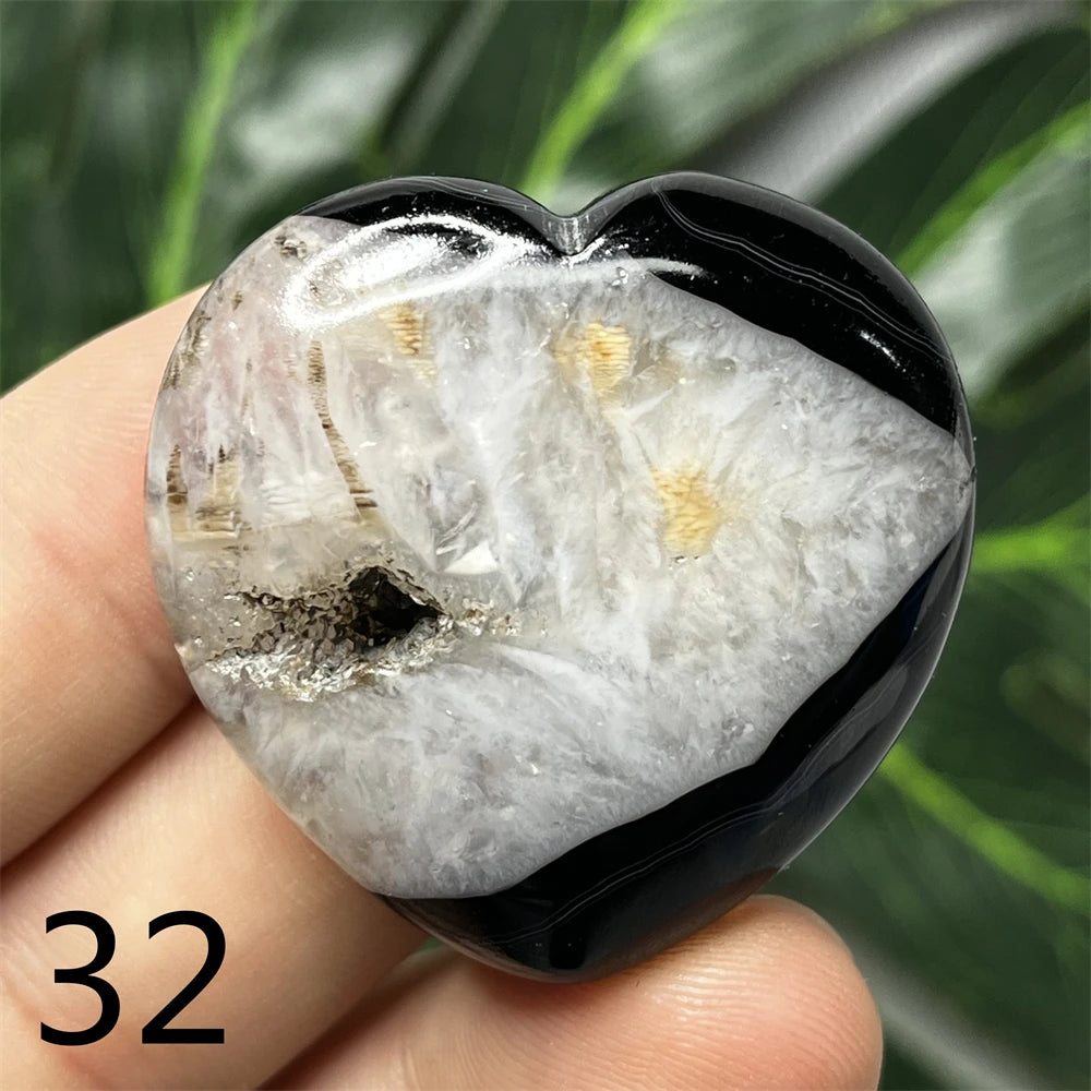 Black Agate Geode Heart-ToShay.org