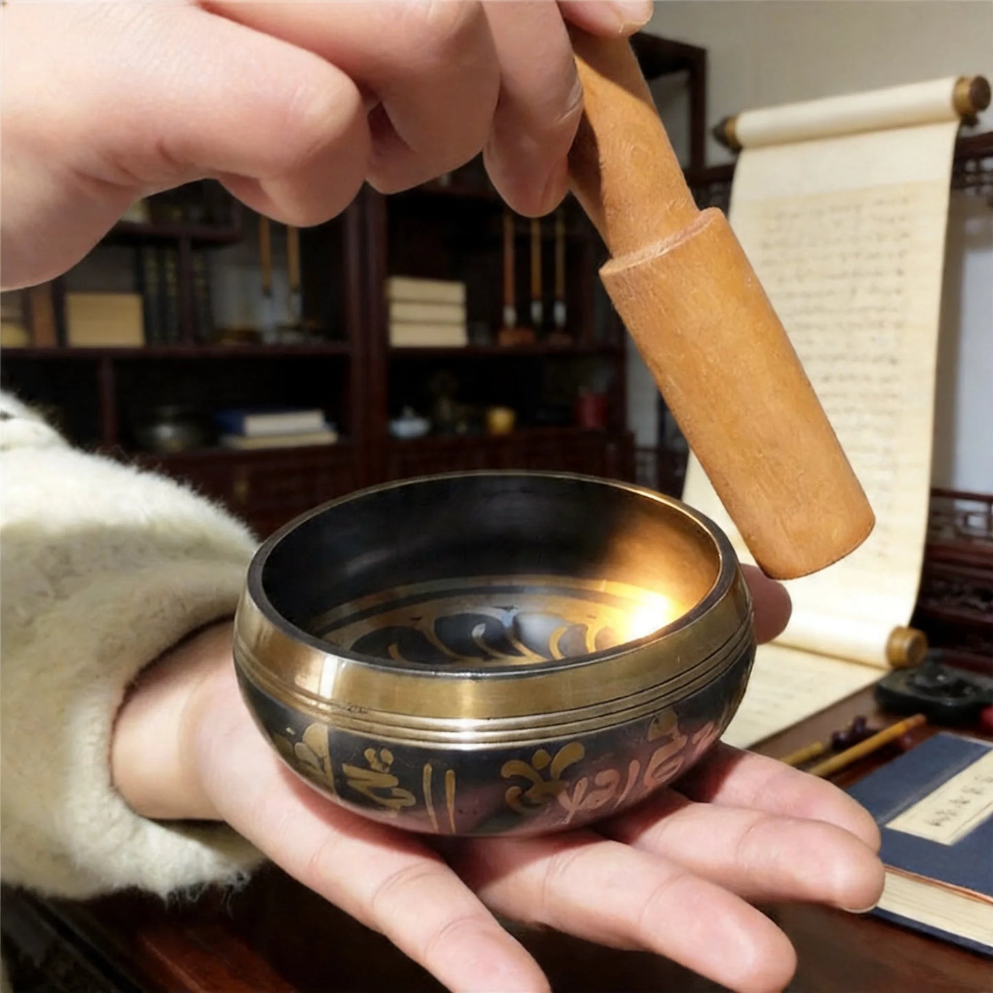 Tibetan Sanskrit Singing Bowl-ToShay.org