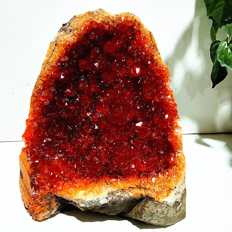 Orange Citrine Geode Cluster-ToShay.org