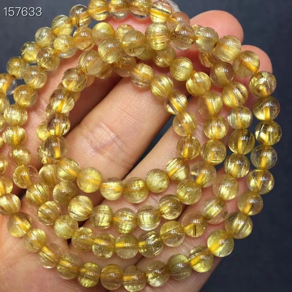 Gold Rutilated Wrap Bracelet-ToShay.org