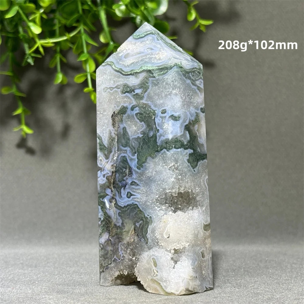 Green Aquatic Agate Tower-ToShay.org