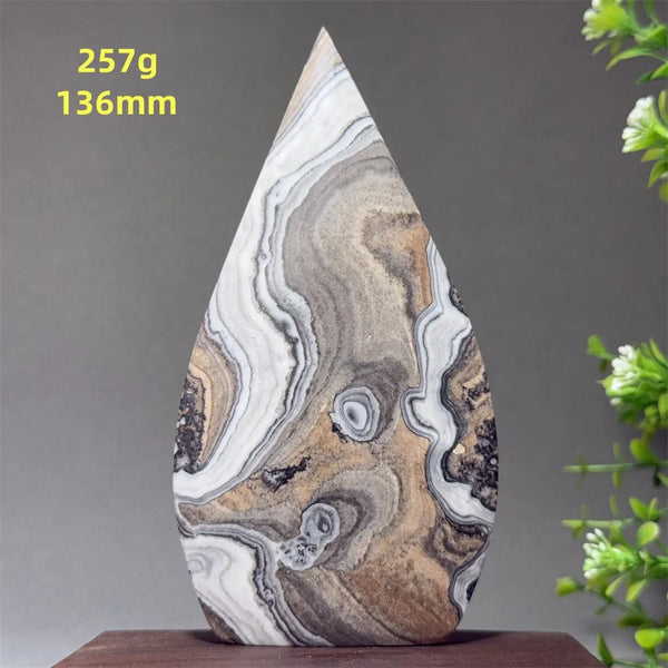 Grey Striped Agate Torch-ToShay.org