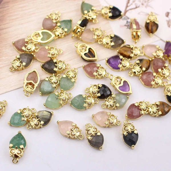 Mixed Crystal Owl Charms-ToShay.org