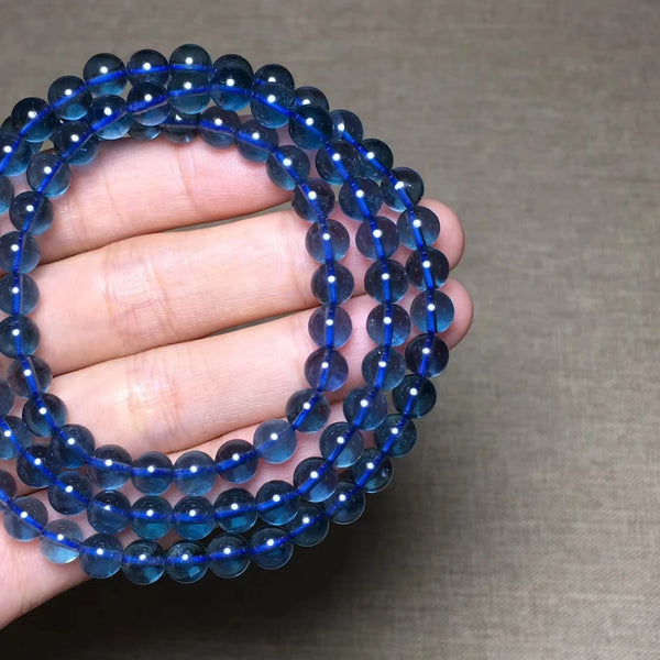 Blue Fluorite Wrap Bracelet-ToShay.org