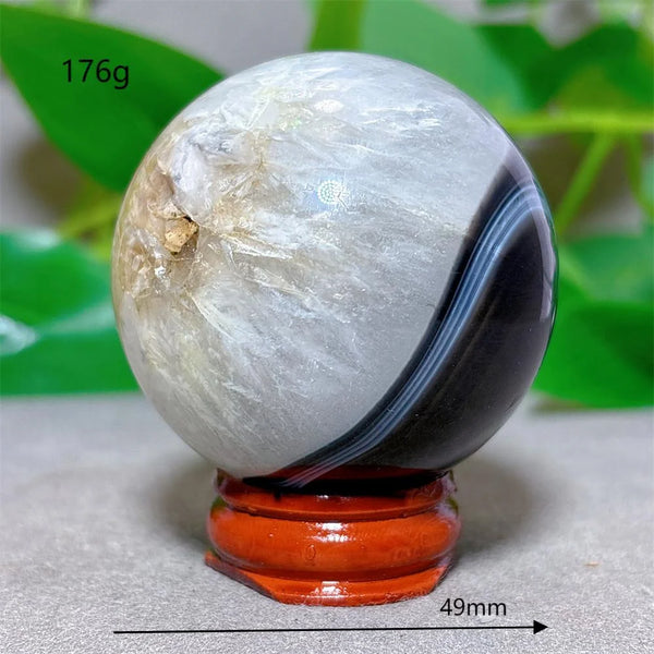 Black Silk Agate Ball-ToShay.org