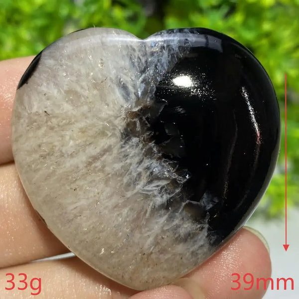 Black Agate Geode Heart-ToShay.org