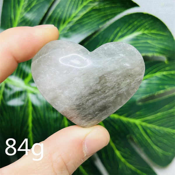 Yellow Garden Ghost Quartz Heart-ToShay.org