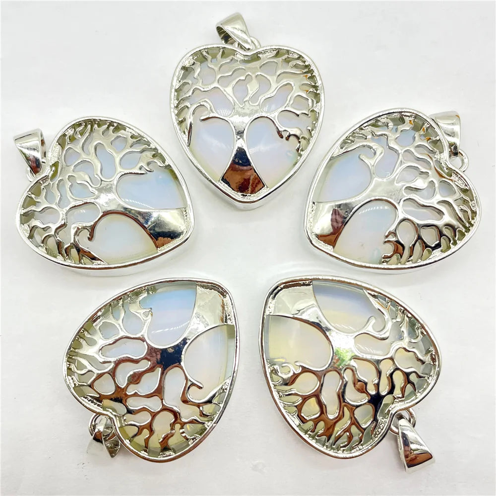 Mixed Crystal Quartz Tree Pendants-ToShay.org