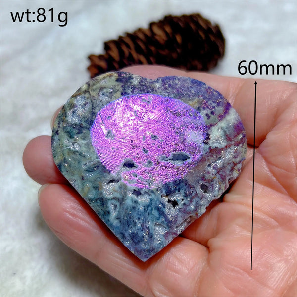 Purple Aura Sphalerite Heart-ToShay.org