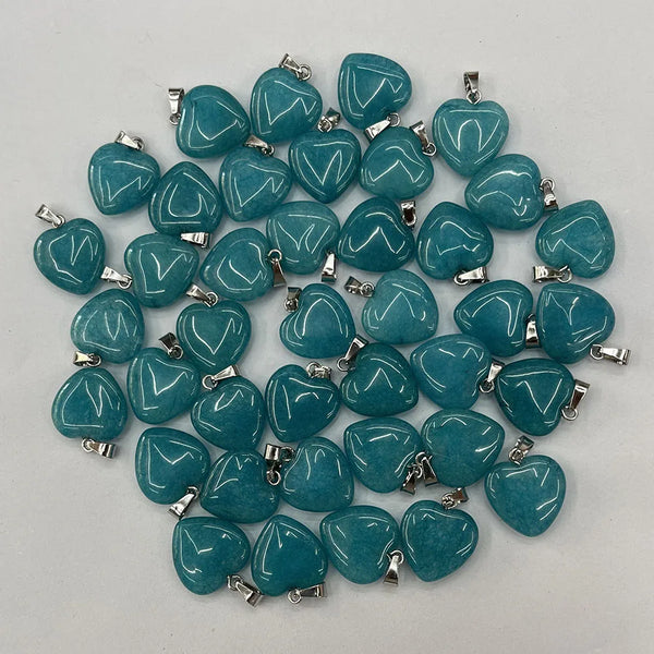 Mixed Crystal Heart Pendants-ToShay.org