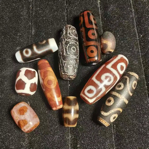 Tibetan Eyes Agate Dzi Beads-ToShay.org