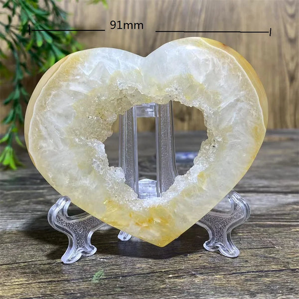 Grey Druzy Agate Heart-ToShay.org