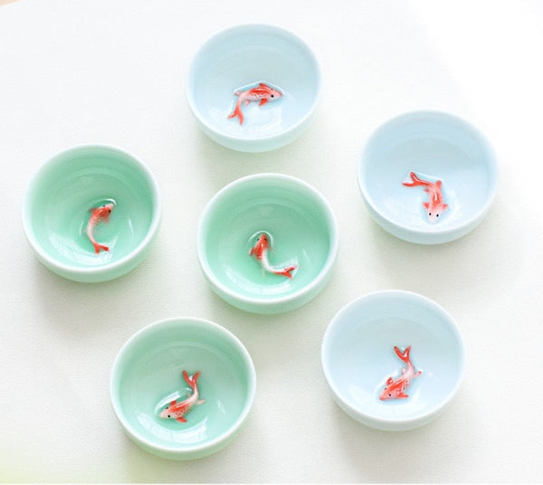Goldfish Tea Cups-ToShay.org