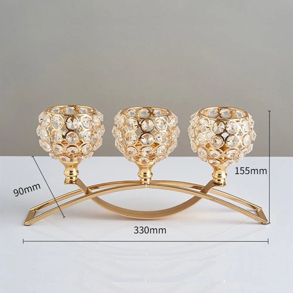 Gold Crystal Candle Holder-ToShay.org