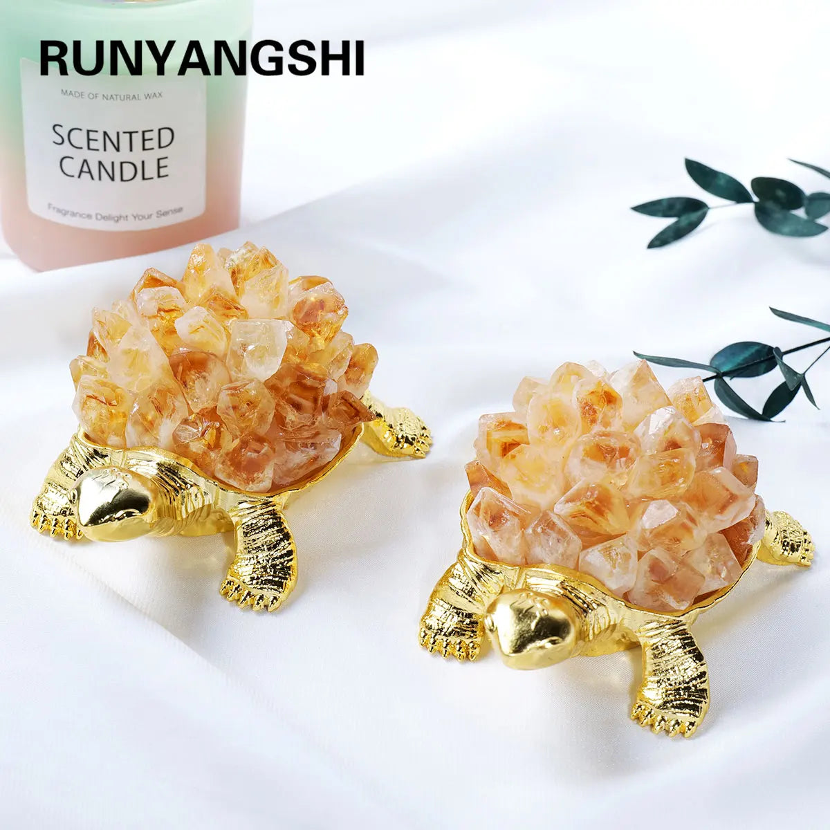Yellow Citrine Cluster Turtle-ToShay.org