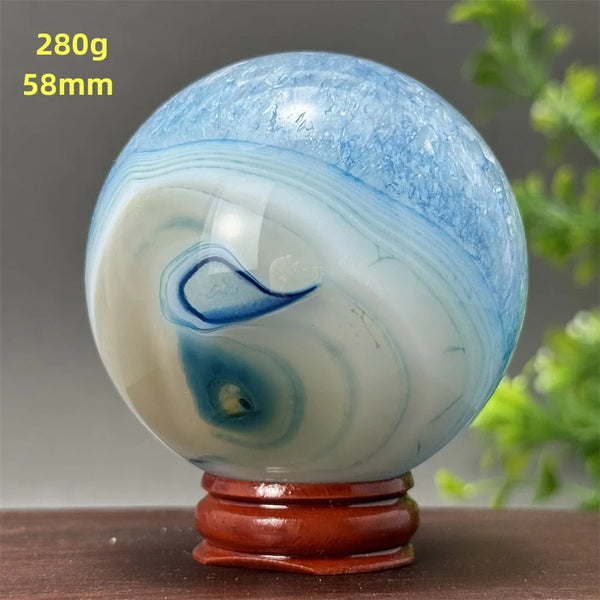 Blue Agate Ball-ToShay.org