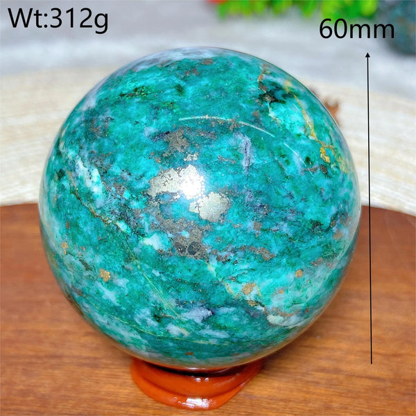 Green Jasper Pyrite Ball-ToShay.org