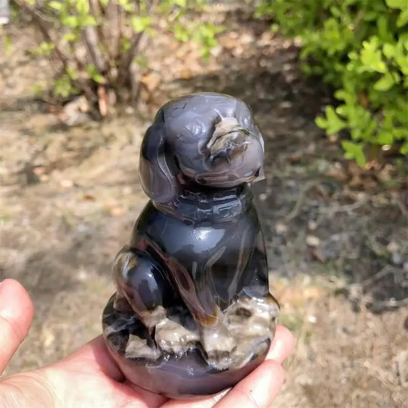 Grey Volcanic Agate Dog-ToShay.org