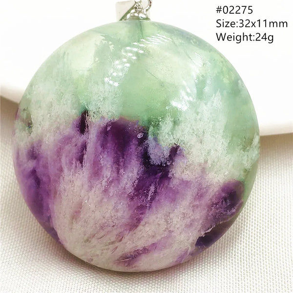Green Feather Fluorite Pendant-ToShay.org