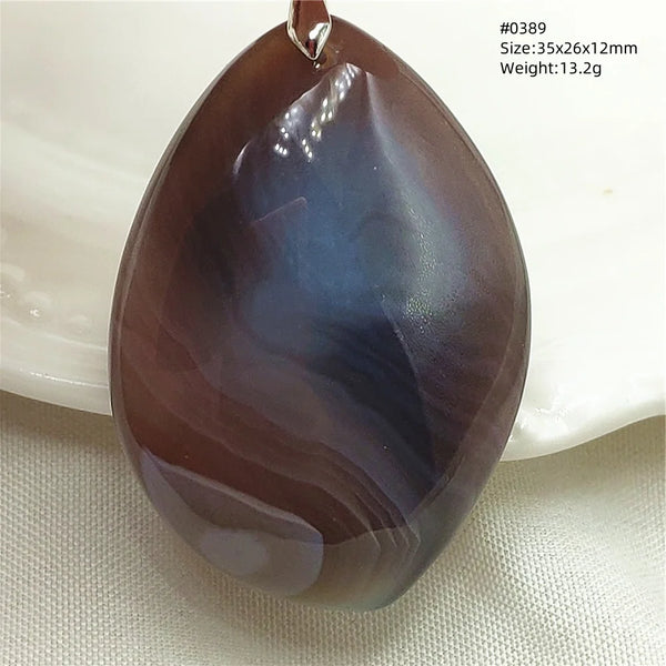 Grey Brown Agate Pendant-ToShay.org